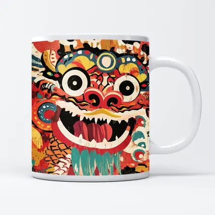 Chinese Dragon Dance Head Pop Art