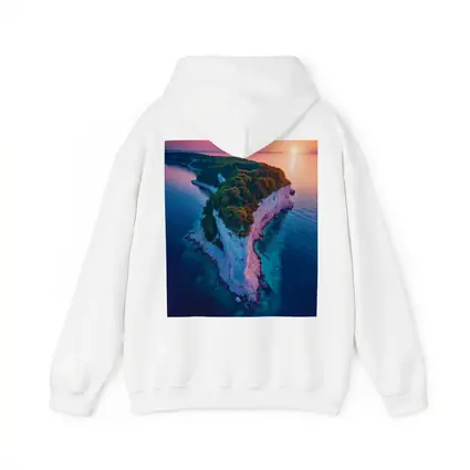 Chalk Cliffs Island Aerial Sunset Ocean View