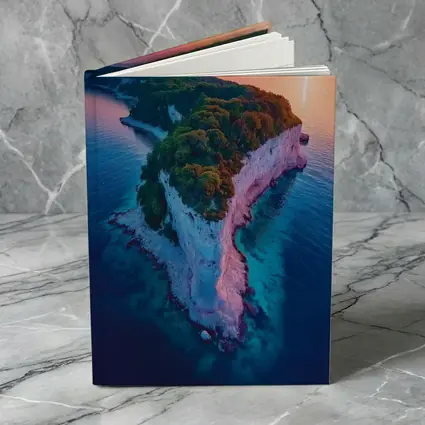 Chalk Cliffs Island Aerial Sunset Ocean View