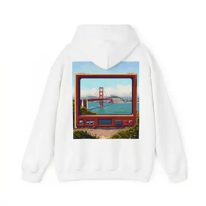 Golden Gate Bridge Pixel Art Retro TV