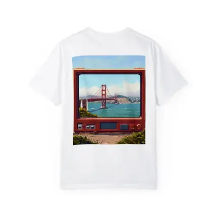 Golden Gate Bridge Pixel Art Retro TV