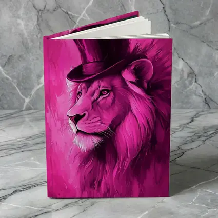Pink Lion Top Hat Magenta Art