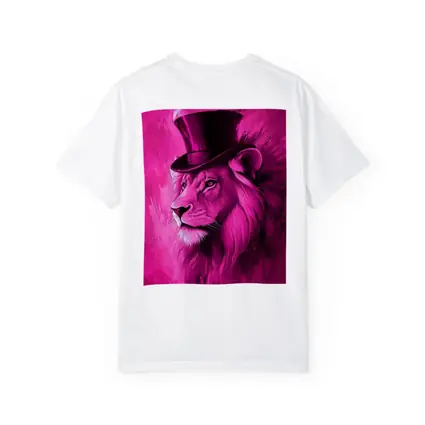 Pink Lion Top Hat Magenta Art