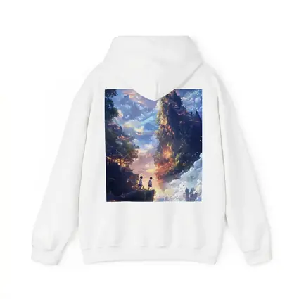 Anime Children Floating Mountain Sky Fantasy