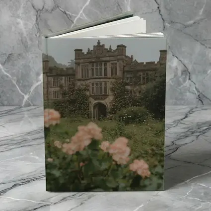 English Manor House Overgrown Rose Garden Fog