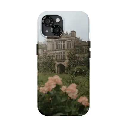 English Manor House Overgrown Rose Garden Fog