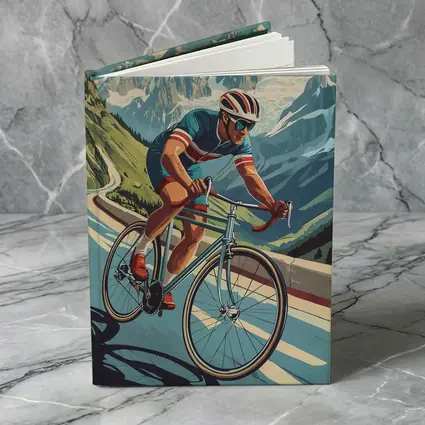 Road Cyclist Racing Through Alpine Mountain Pass