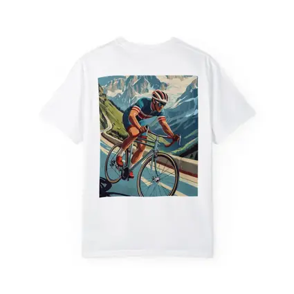 Road Cyclist Racing Through Alpine Mountain Pass