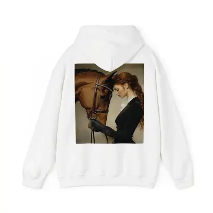 Equestrian Woman With Chestnut Horse Portrait