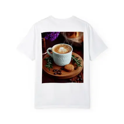 Latte Art Coffee Cup Wooden Tray Setup