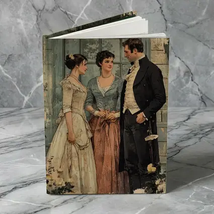 Regency Era Couple Vintage Illustration Art