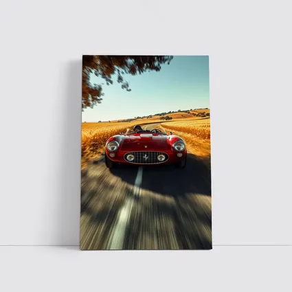 Classic Ferrari Speedster Red Country Road