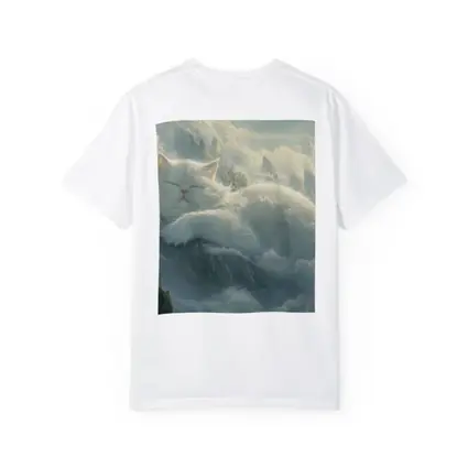 White Cat Sleeping on Mountain Clouds Fantasy