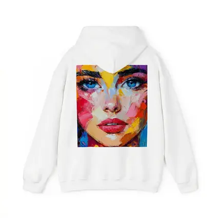 Colorful Abstract Woman Face Oil Painting Art