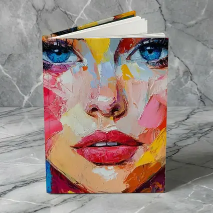 Colorful Abstract Woman Face Oil Painting Art