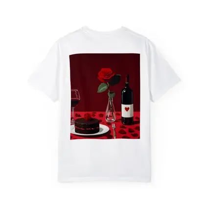 Red Rose Wine Chocolate Cake Romantic Table