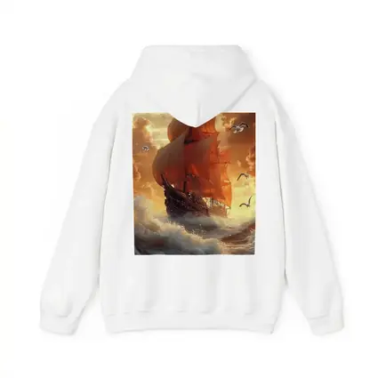 Tall Ship Sailing Stormy Ocean Sunset