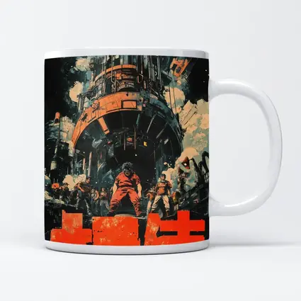 Retro Japanese Anime Industrial Sci Fi Scene