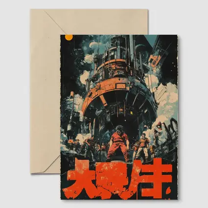 Retro Japanese Anime Industrial Sci Fi Scene
