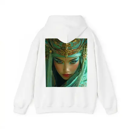 Chinese Opera Warrior Woman Teal Gold