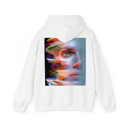 Glitch Art Woman Face Colorful Abstract Portrait