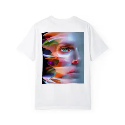 Glitch Art Woman Face Colorful Abstract Portrait