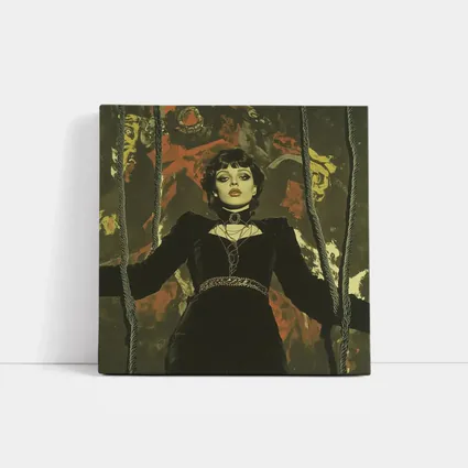 Gothic Woman Black Velvet Dark Dramatic Portrait