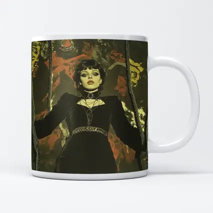 Gothic Woman Black Velvet Dark Dramatic Portrait