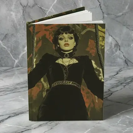 Gothic Woman Black Velvet Dark Dramatic Portrait