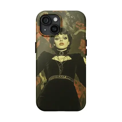 Gothic Woman Black Velvet Dark Dramatic Portrait