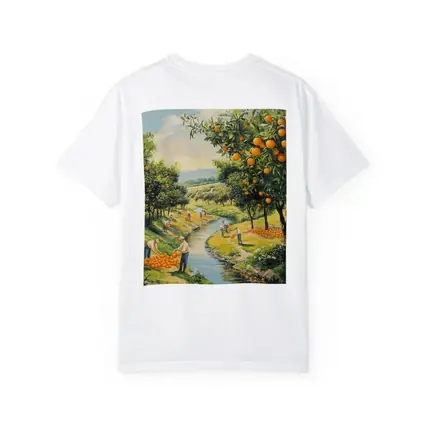 Orange Orchard Harvest Painting Farm Scene
