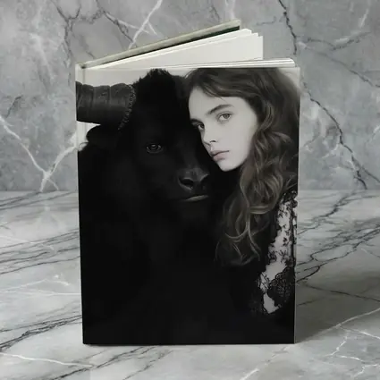 Young Woman Black Bull Dark Fantasy Portrait