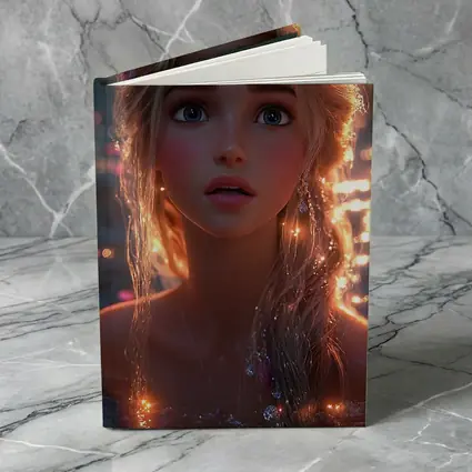 Fantasy Girl Glowing Water Magical Night
