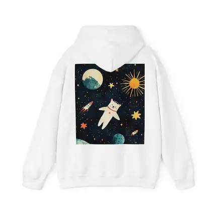 Cute Cat Astronaut Floating In Space