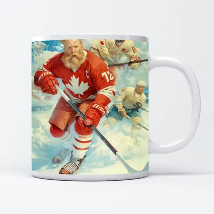 Canada Hockey Player Action Ice Painting