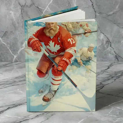 Canada Hockey Player Action Ice Painting