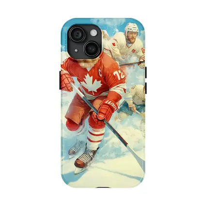 Canada Hockey Player Action Ice Painting