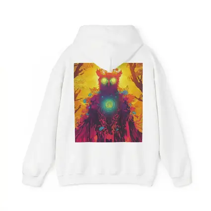 Mystical Owl Glowing Eyes Forest Sun