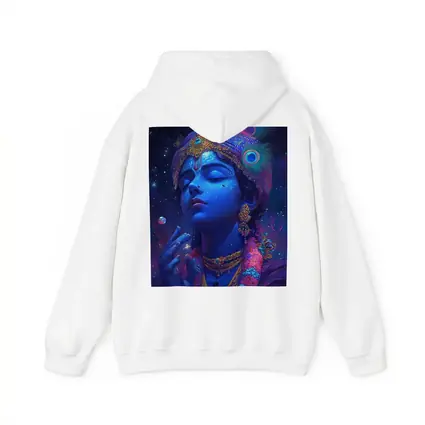 Lord Krishna Blue Cosmic Starry Night Art