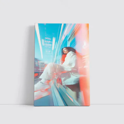 Woman Sitting Urban Street Motion Blur