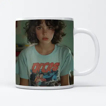 Young Girl Wearing Graphic Tee Classroom