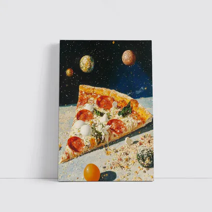 Pizza Slice Floating In Outer Space
