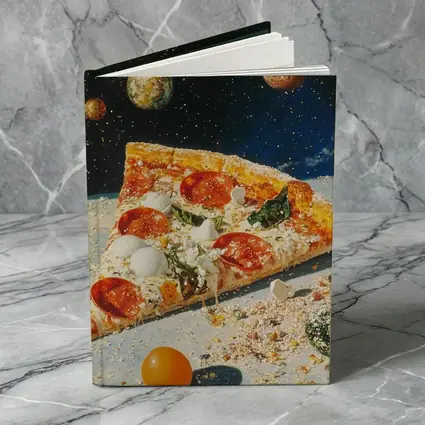 Pizza Slice Floating In Outer Space