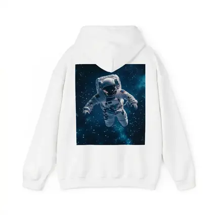 Astronaut Floating in Deep Blue Space