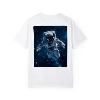 Astronaut Floating in Deep Blue Space