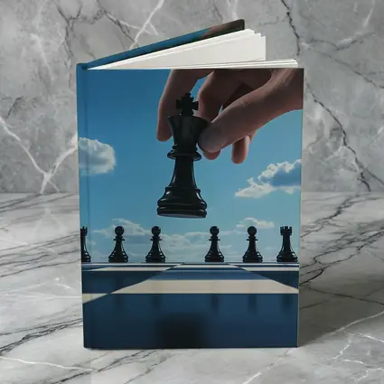 Chess King Move Blue Sky Background
