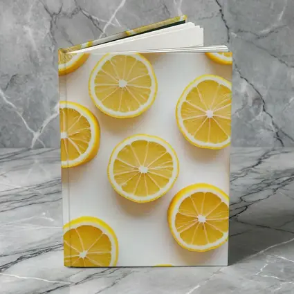 Fresh Lemon Slices On White Background
