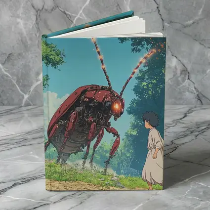 Giant Mech Beetle Anime Forest Encounter