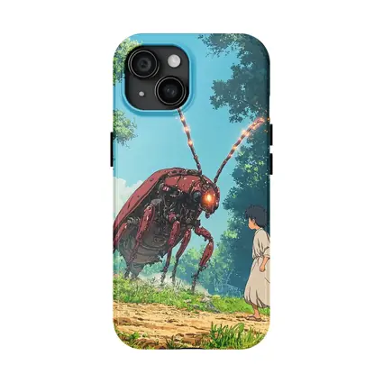Giant Mech Beetle Anime Forest Encounter