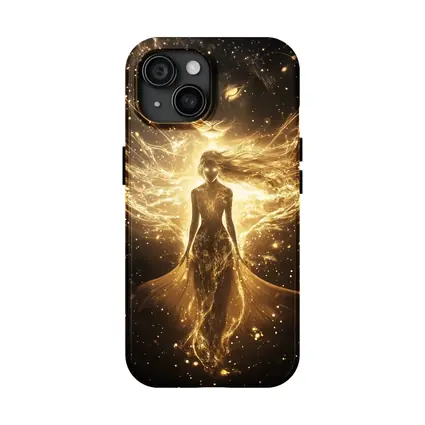 Golden Woman Lion Spirit Dark Fantasy Art